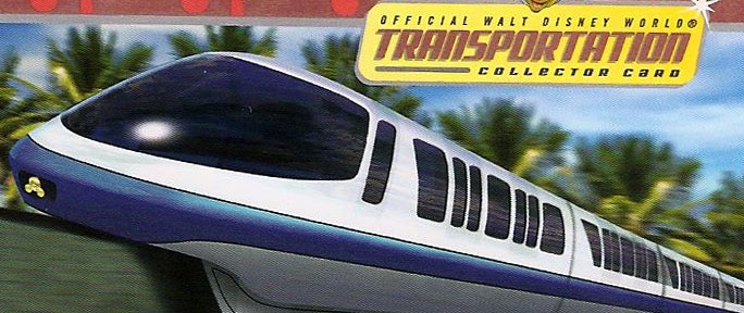 Walt Disney World Transporation Collector Card for the Monorail