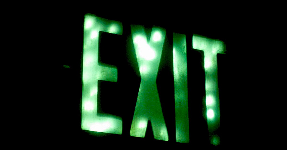 Fireflies in the It's Tough to Be A Bug exit sign