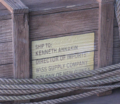 Ken Annakin, Directory of the Swiss Family Robinson, has his own Jungle Cruise crate