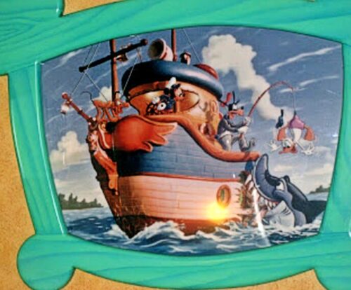 Picture of a shark attacking Donald's Boat hanging in Mickey's House in Mickey's Toontown Fair