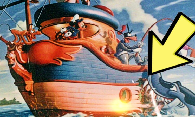 A shark rips a hole in Donald's Boat at Mickey's Toontown Fair