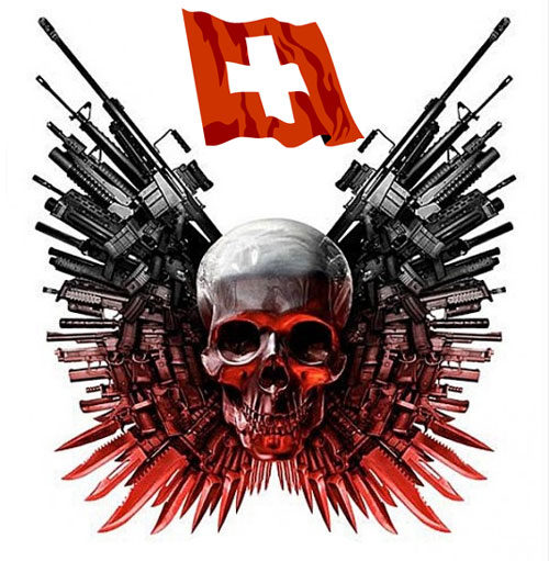Expendables Logo with Swiss Flag