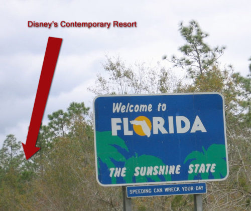 Can you see Disney World from the Florida State Line?