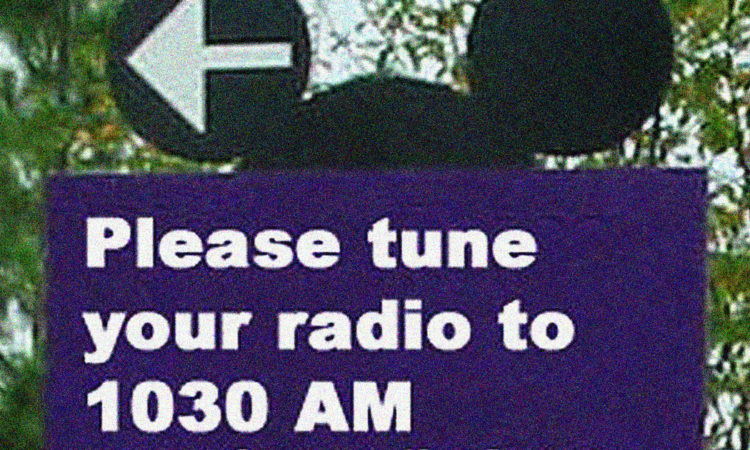 Walt Disney World Radio Station sign