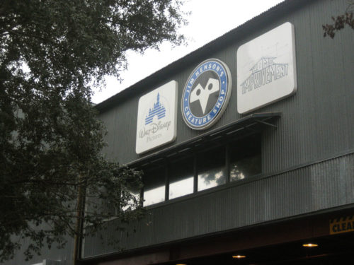 Jim Henson Creature Shop sign on Tour Corridor at Disney's Hollywood Studios