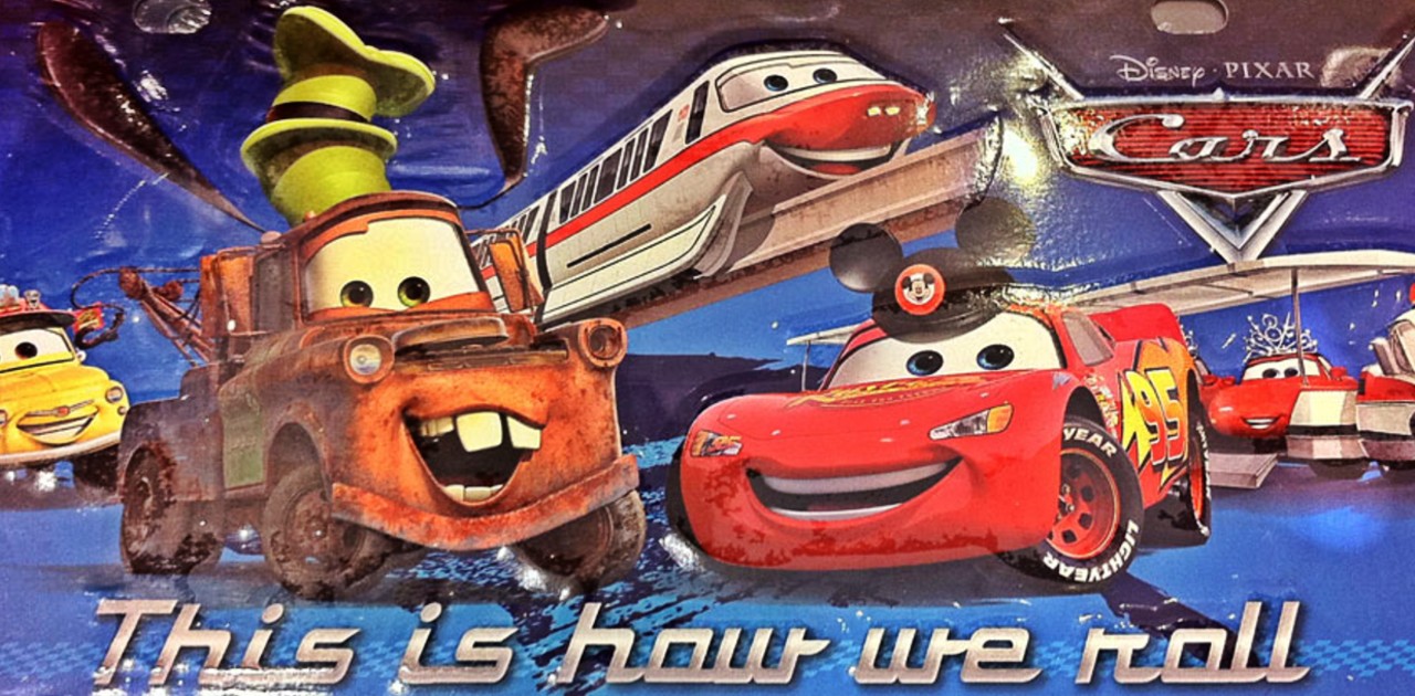 Disney Pixar Cars character license plate banner