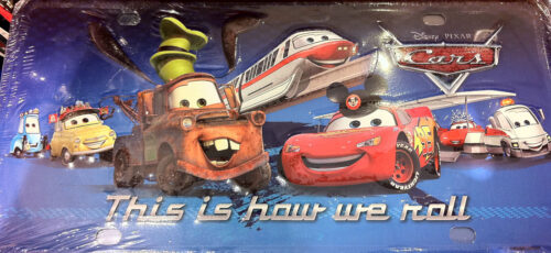 Several Pixar Cars characters dressed as other Disney characters. Also includes monorail and parking lot tram