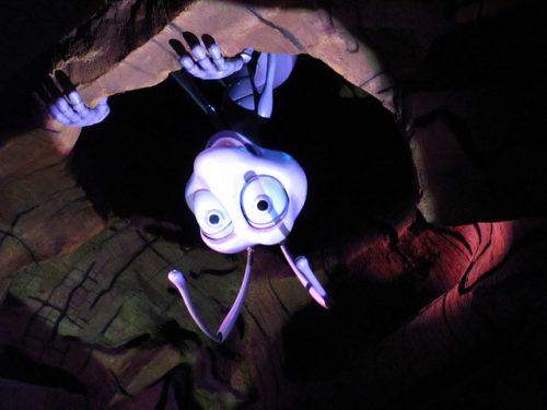 Flik's animatronic eyes in It's Tough to Be a Bug are as complex as the animated Pixar eyes