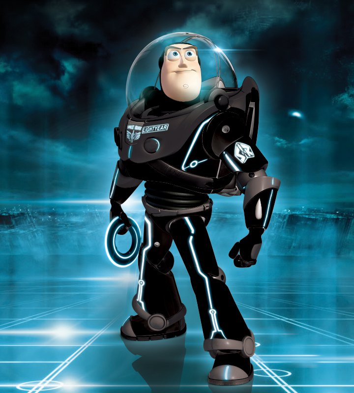 Buzz Lightyear as Tron