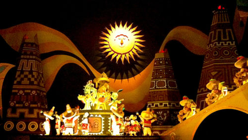 Animated Mexican sun in It's a Small World