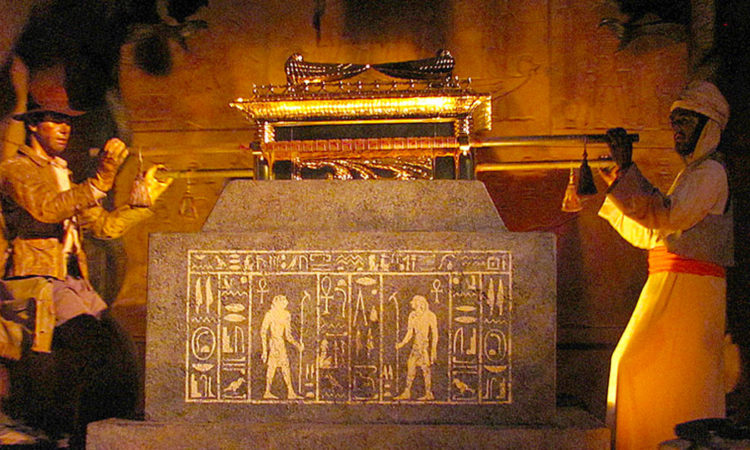Indiana Jones and Sallah retrieve the Lost Ark of the Covenant from the Well of Souls in the Great Movie Ride