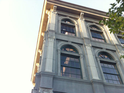 The corner of the boring office facade at Disney's Hollywood Facade