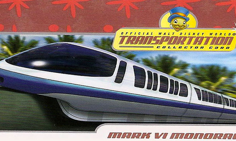 Walt Disney World Transportation Collector Card Monorail