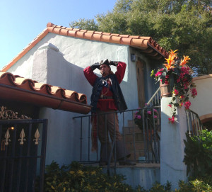 Pirate on the balcony