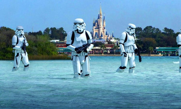 Rogue One Stormtroopers on the Magic Kingdom Beach