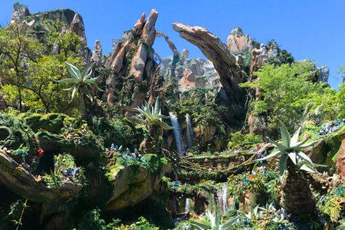 Waterfalls in Pandora Valley of Mo'ara in Disney's Animal Kingdom