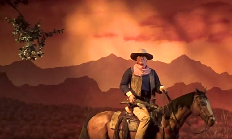 John Wayne in the Great Movie Ride Cowboy Scene