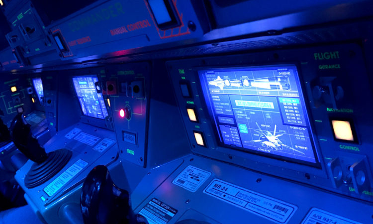 Inside the training capsule at the relaunched Mission Space