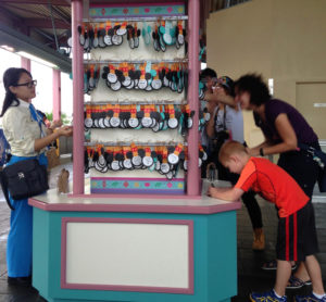 Tokyo Disney monorail station wish kiosk for Tokyo DisneySea's 15th Anniversary