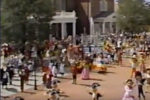 Danny Kaye and a cast of giant heads perform in World Showcase for the Grand Opening of EPCOT Center