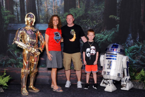 C-3PO and R2-D2 during Star Wars Day at Sea