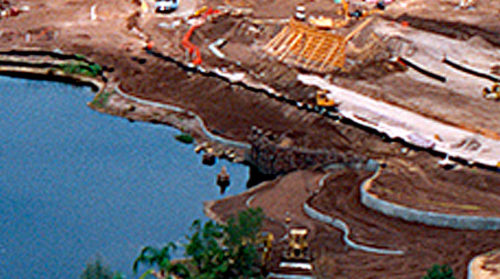 Blow-up of Animal kingdom Water Temple under construction