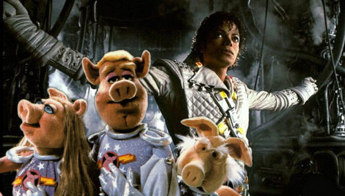 Captain EO teams up with the Pigs in Space from the Muppets