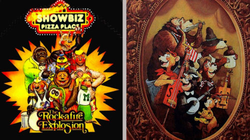 Showbiz Pizza and Country Bear Jamboree side-by-side