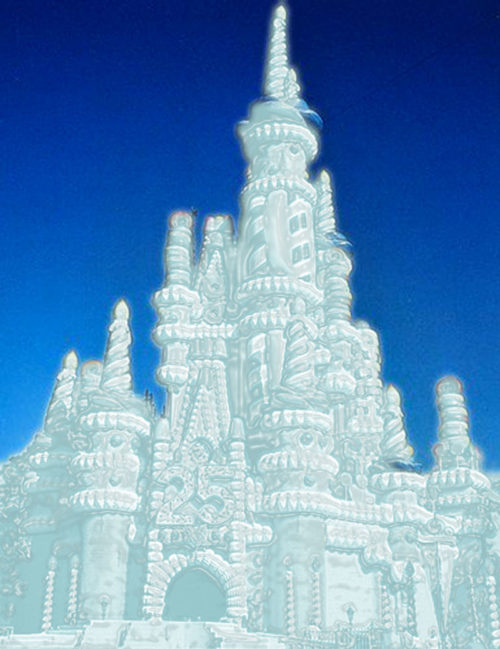 Cinderella Castle turned into a snow cake