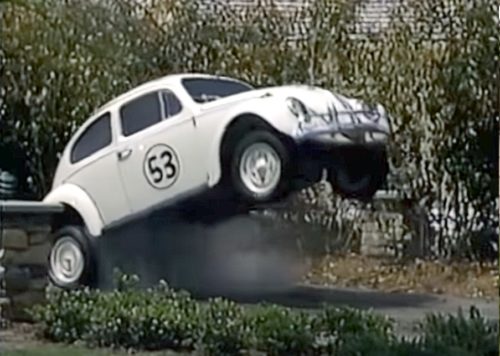 Animatronic Herbie the Love Bug on Residential Street at Disney MGM Studios