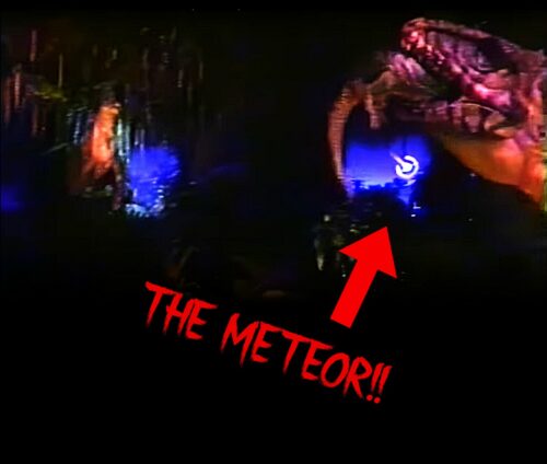 Meteor in first scene of Dinosaur / Countdown to Extinction is one of the broken effects at Disney's Animal Kingdom