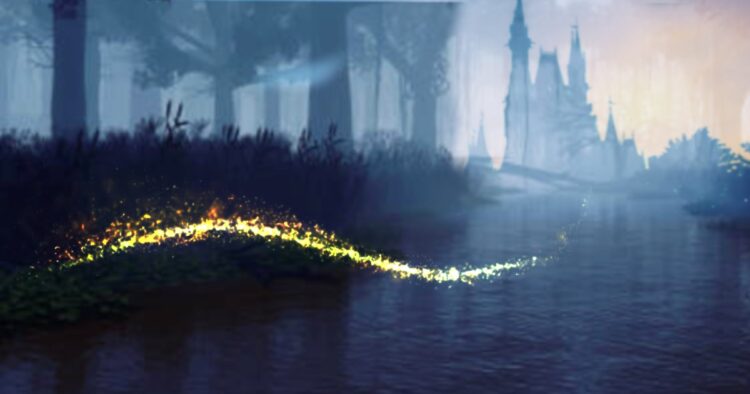 A mysterious Magic Kingdom river materializing out of the forest