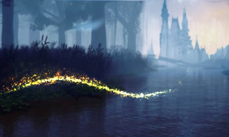 A mysterious Magic Kingdom river materializing out of the forest