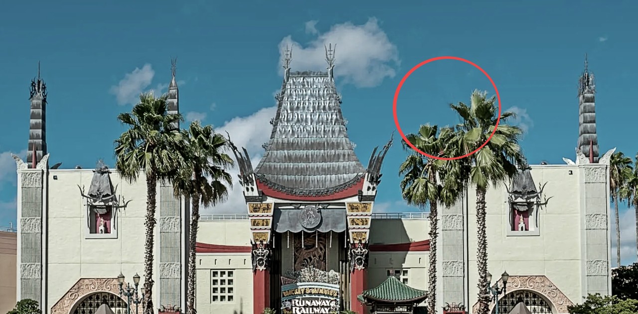 One of the spires of the Chinese Theatre at Disney's Hollywood Studios was once retractable.
