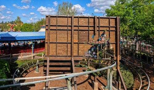 The back of the billboard at Barnstormer Starring the Great Goofini