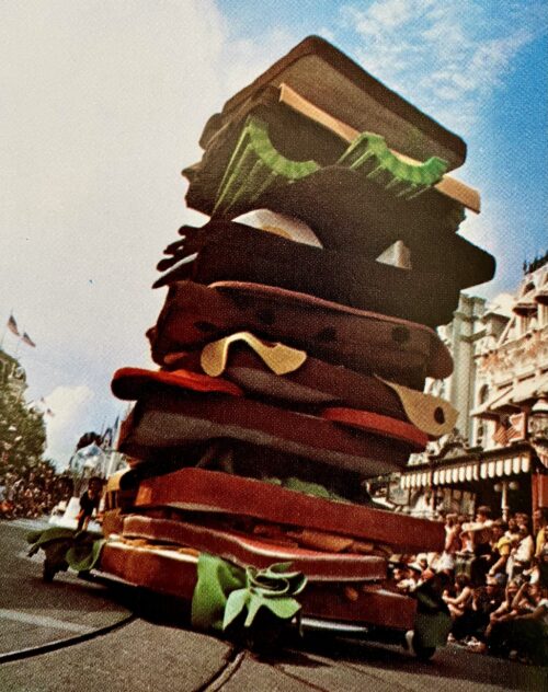 Sandwich parade float from Disney's America on Parade